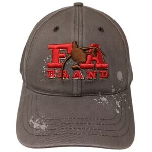 Final Action Baseball Cap Brown Hat OS Embroidered Duck Distressed Adjustable